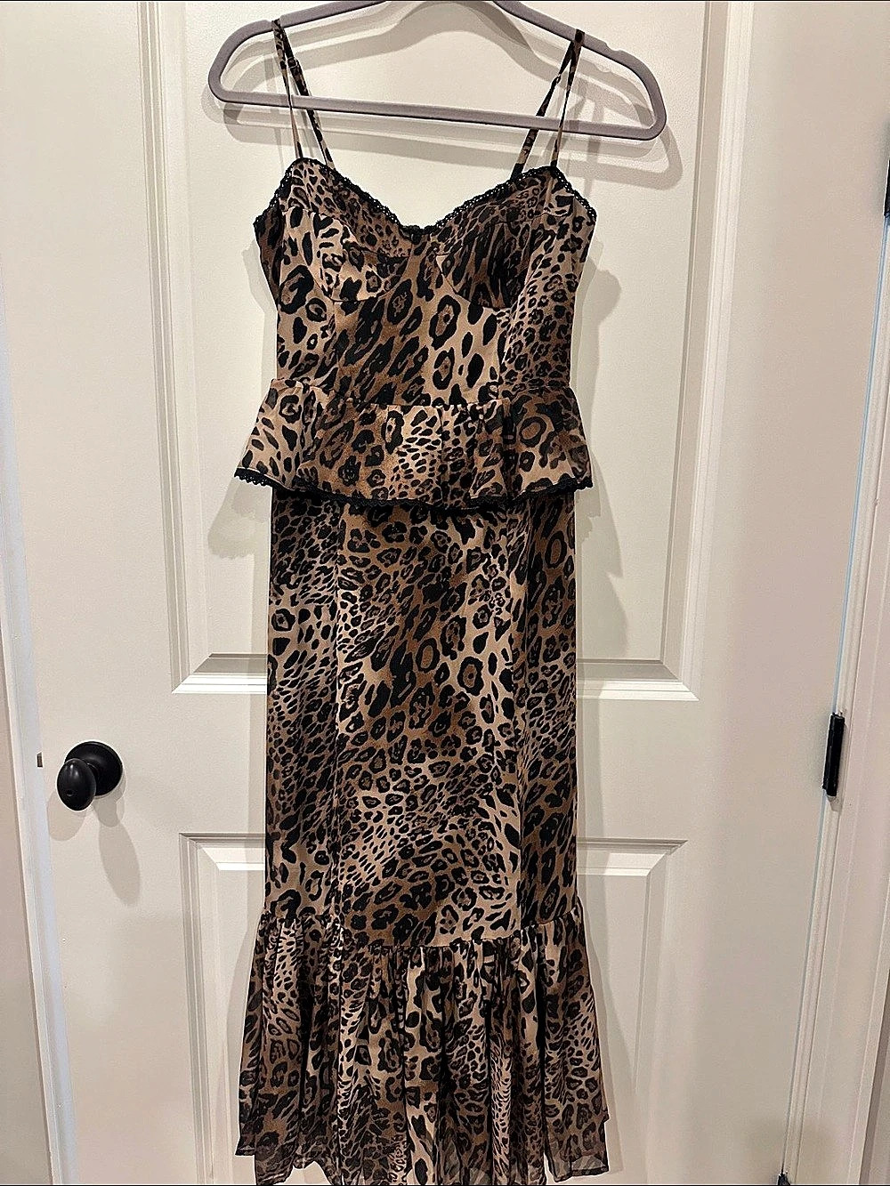 VICI Animal Print Midi Dress in Brown & Black Size Small Like New